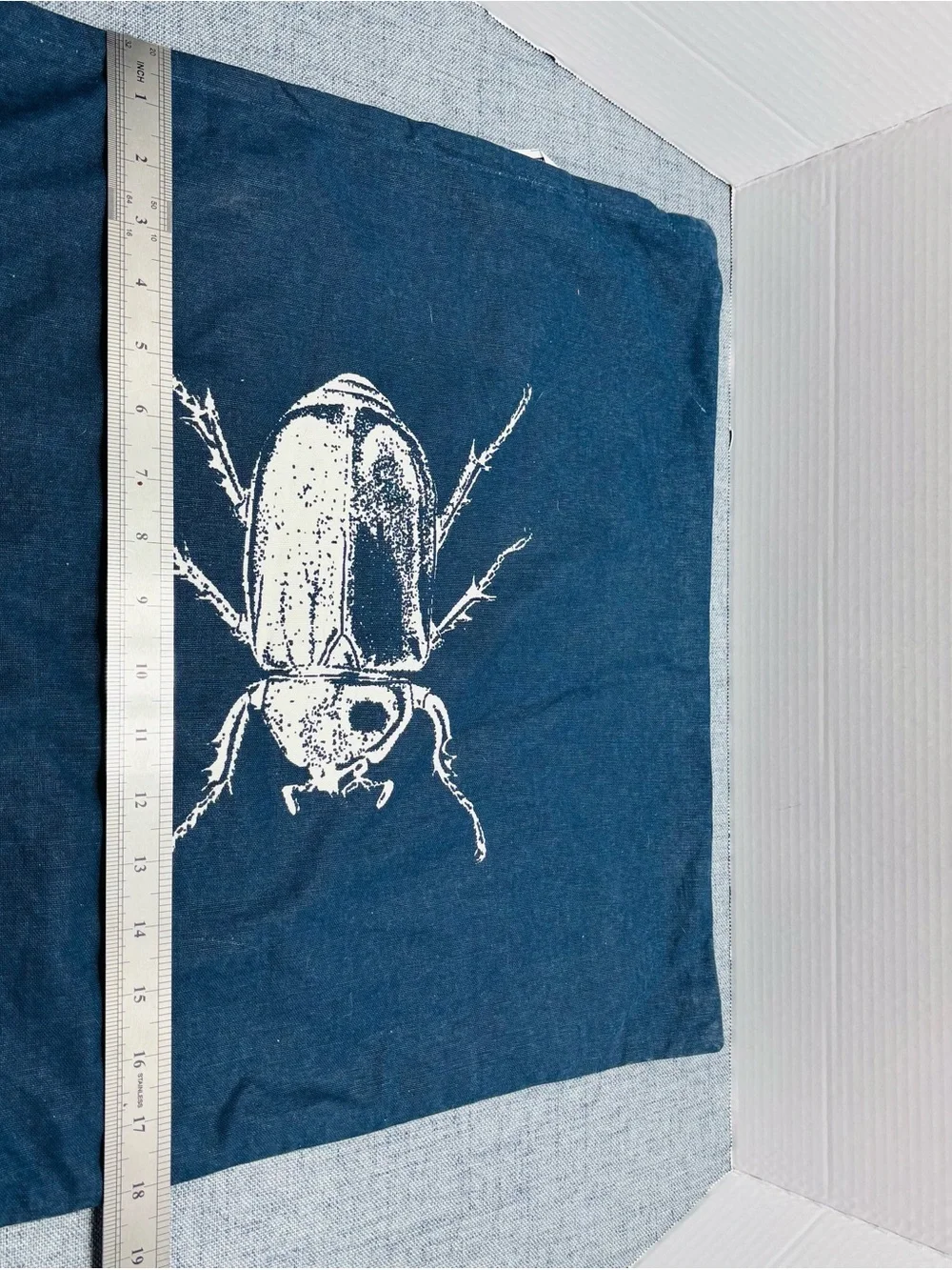 IKEA Navy Pillow Covers with White Beetle Accent - Set of 2